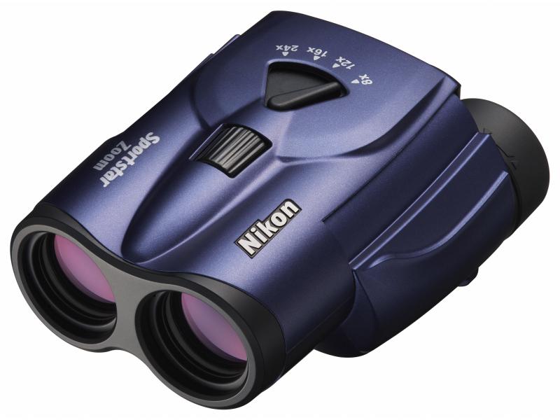 Nikon Fernglas Sportstar Zoom 8-24 x 25 Blau Fernglas für schnelles und stufenloses Zoomen