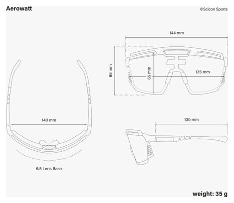 Lunettes SCICON Aerowatt Multimirror Red / White