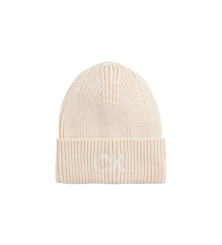 Gorro Calvin Klein Re-Lock bege