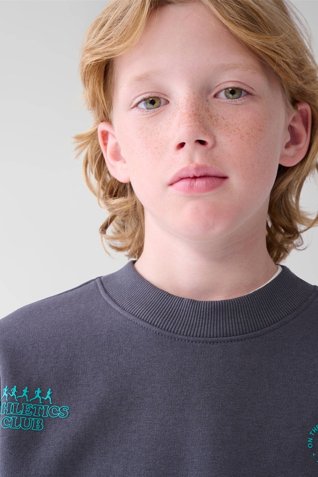 Shoeby sweater met tekst donkergrijs