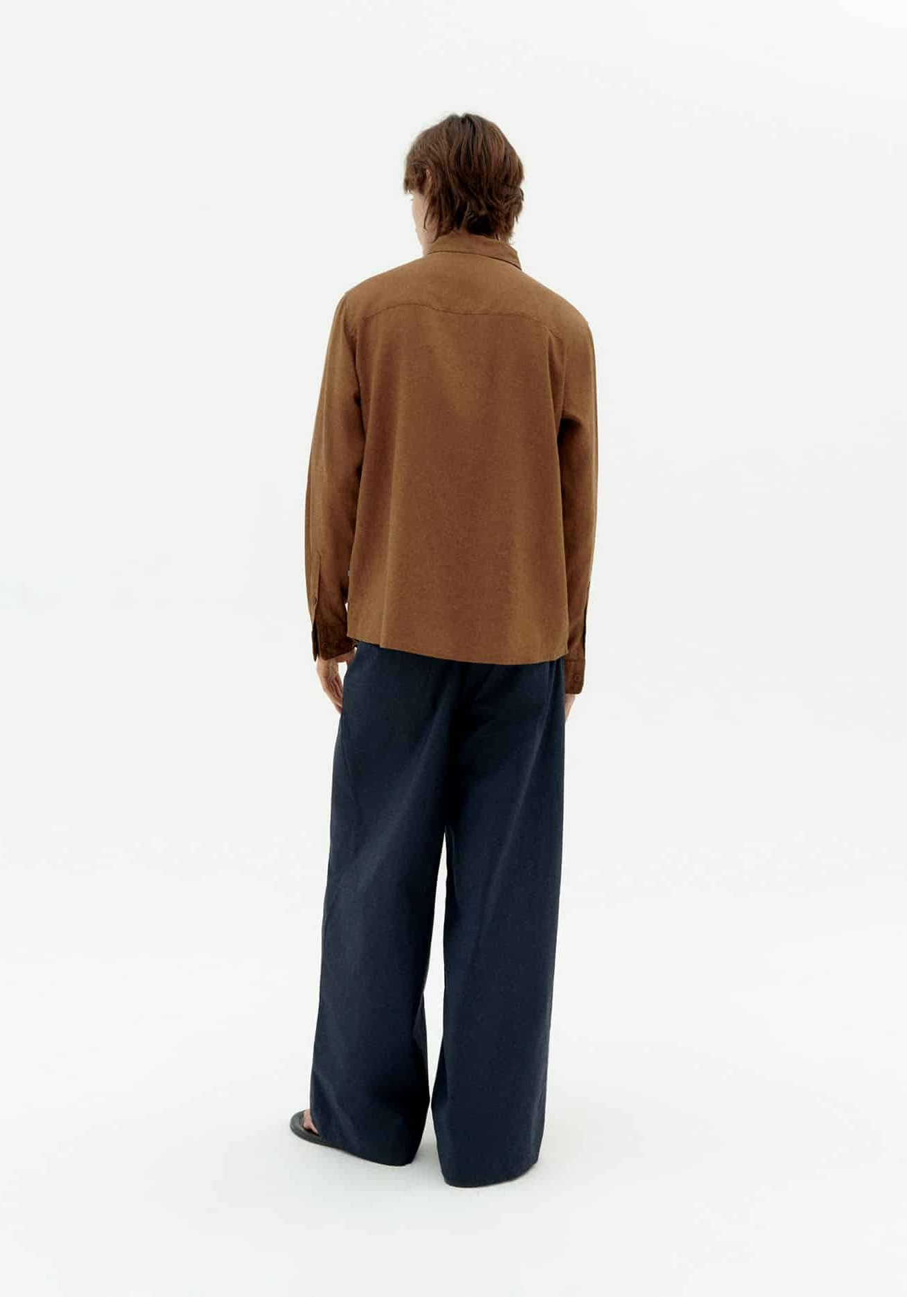 Thinking Mu Hemd Ant Shirt Hemp Otter Brown