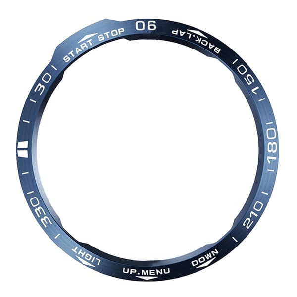 INF Blå ramme - Hvit skrift for Garmin Fenix 6x