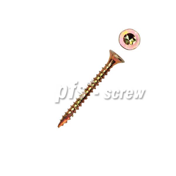 Spaanplaatschroef torx met boorpunt 3.0x20mm geel verzinkt (200 stuks)