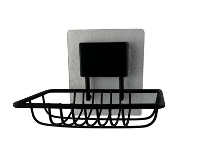 Accessoires de salle de bain noir fixation électrostatique