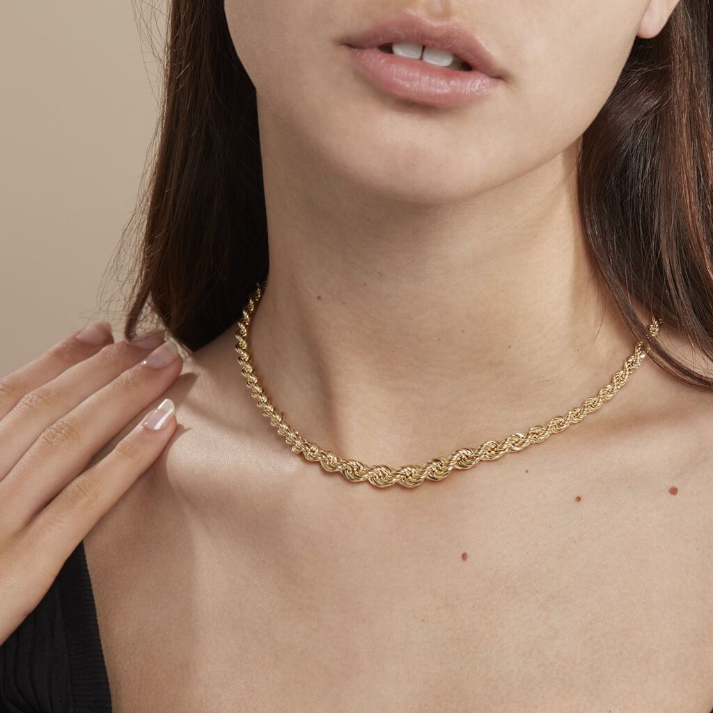 Collier Jerry Danilo Maille Corde Or Jaune
