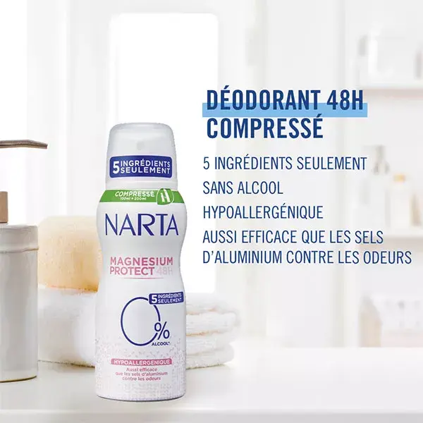 Desodorante Spray Narta Magnesium Protect para Mulheres 48h 150ml
