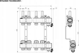 Kisan Messing manifold 1 7 KRPT krets