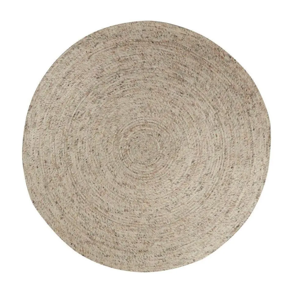 Interieur05 rond vloerkleed Gapo beige/wit - 150 x 150 cm