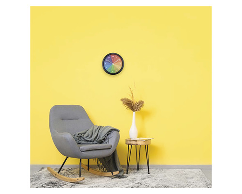 Joy wandklok, kunststof, zwart en veelkleurig, Ø 36 cm
