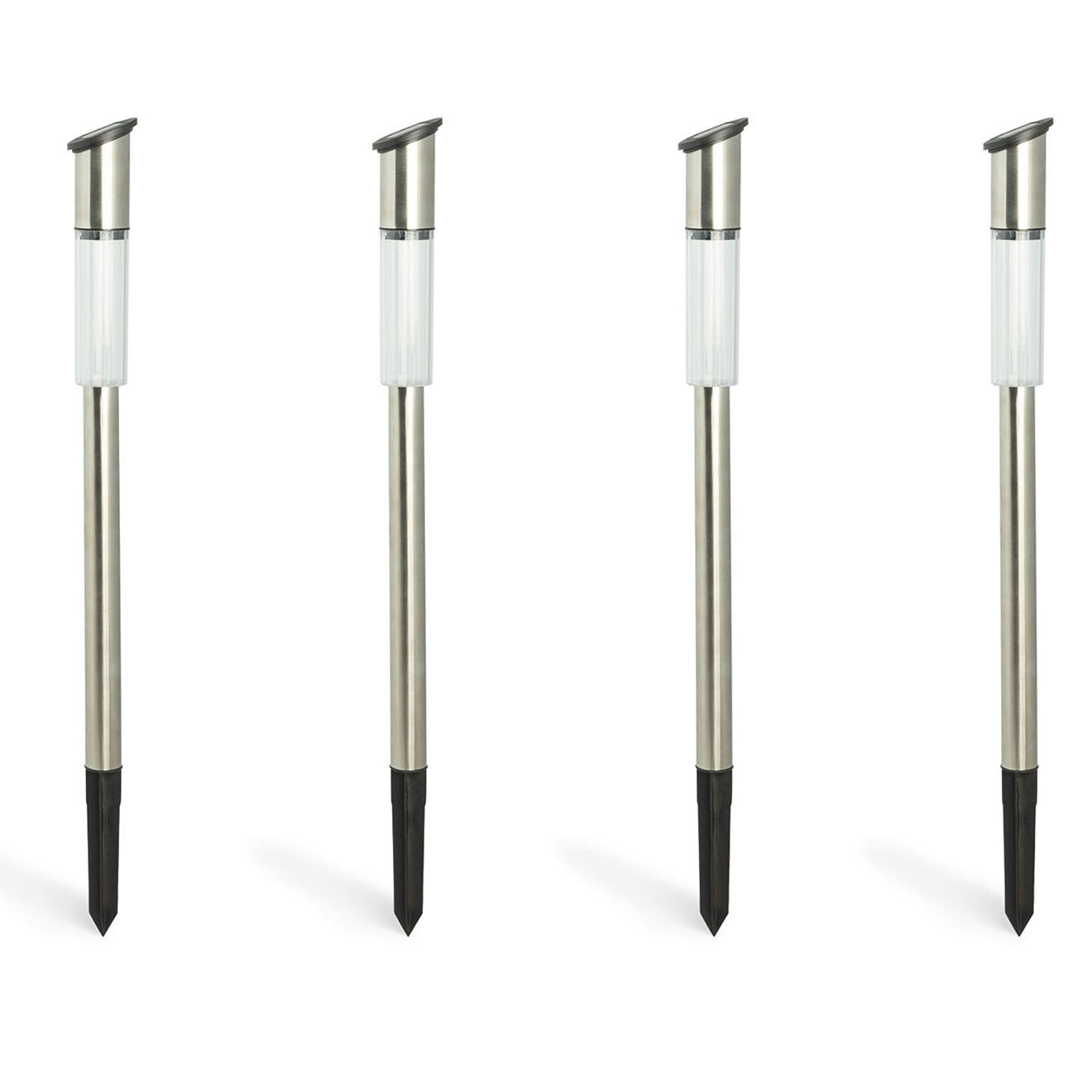 Pratik Garden 4 Piquets solaires argentés - 5.2x61.5 cm