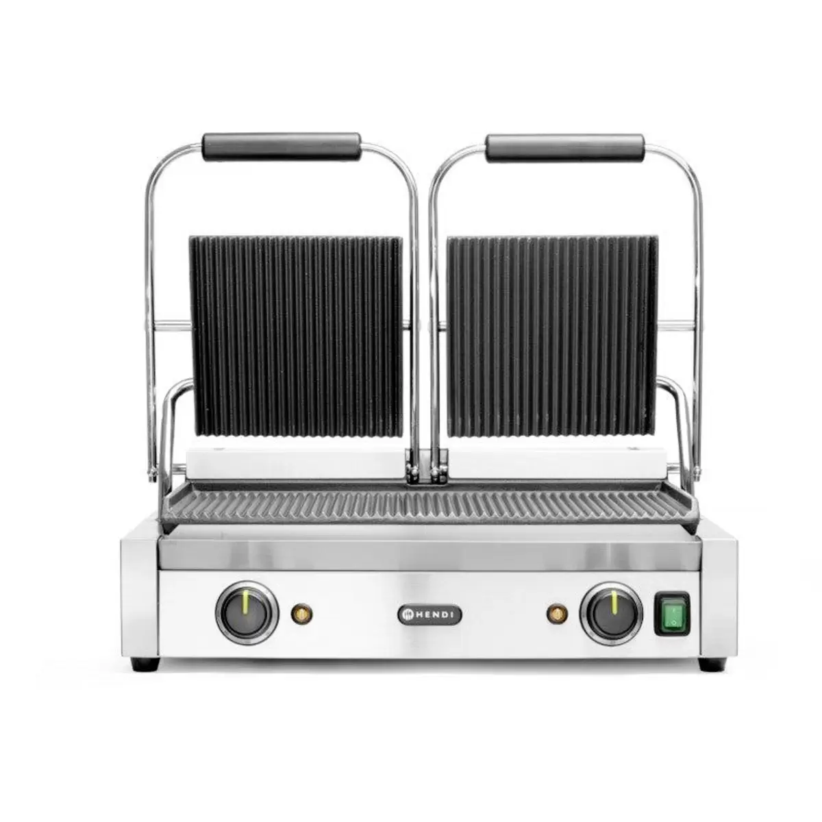 Kontaktgrill nur Grill HENDI Paninigrill doppelt, o. Silber
