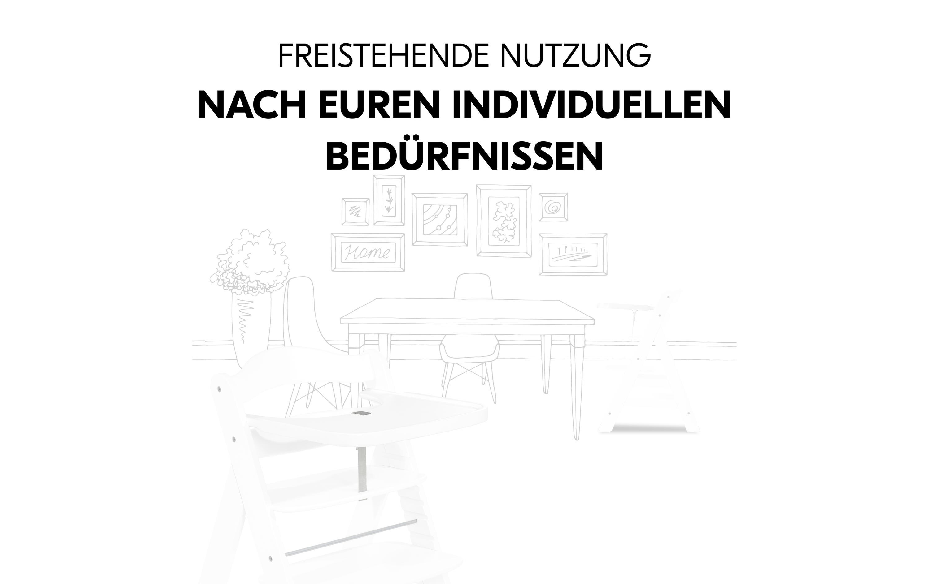 Essbrett Alpha Wooden WeissPraktischer und nachhaltiger Tisch für den Alpha+