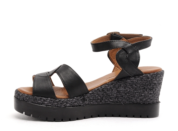 Lune et l autre nu pieds talons femme valance noir