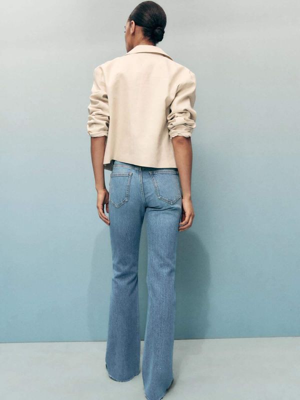Mango - Flared Jeans - Lichtblauw - Denim