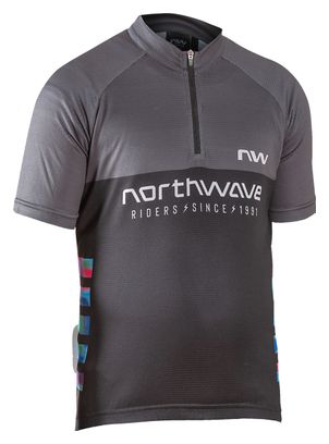 Maillot Manches Courtes Enfant Northwave Force Evo Gris/Noir
