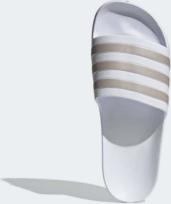 Adidas Adilette Aqua Badslippers Slippers Wit Goud Heren