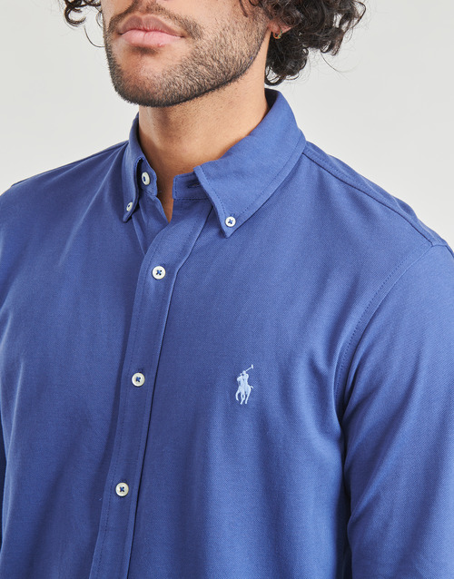Polo Ralph Lauren - CHEMISE AJUSTEE COL BOUTONNE EN POLO FEATHERWEIGHT Azul / Old / Royal