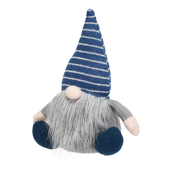 Peluche de Noël bleu gnome scandinave moyenne taille
