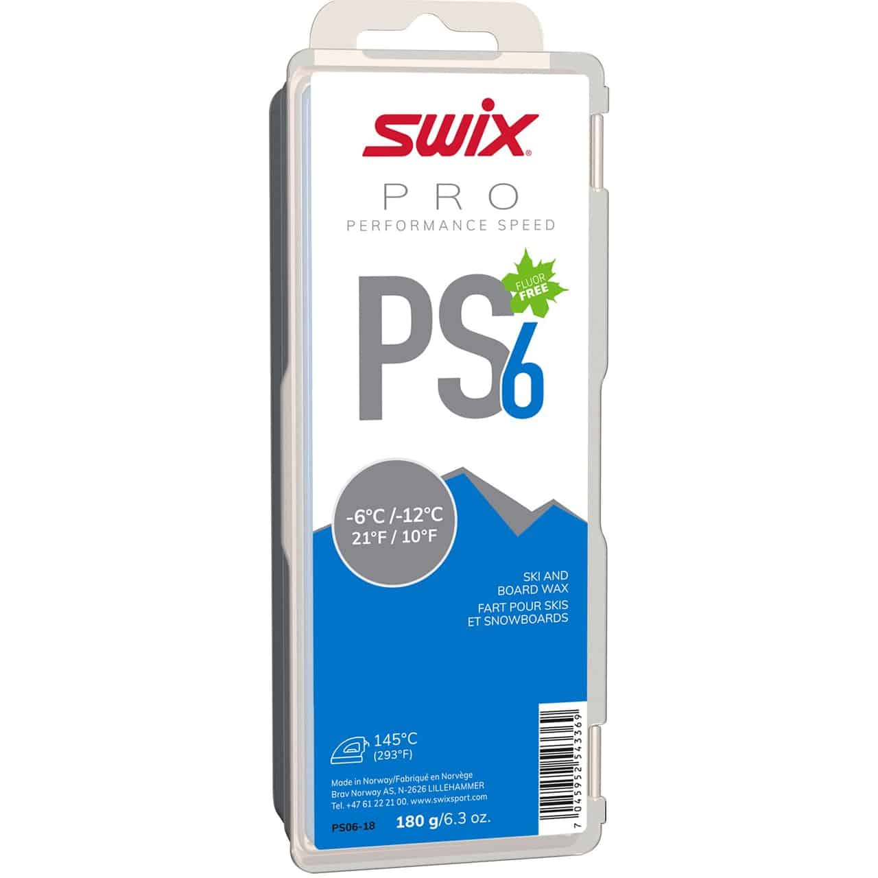 Swix PS6 Blue -6 °C/-12 °C (180 g) | Swix Ski Wachse / Waxe | Swix | S | MARKEN | XSPO