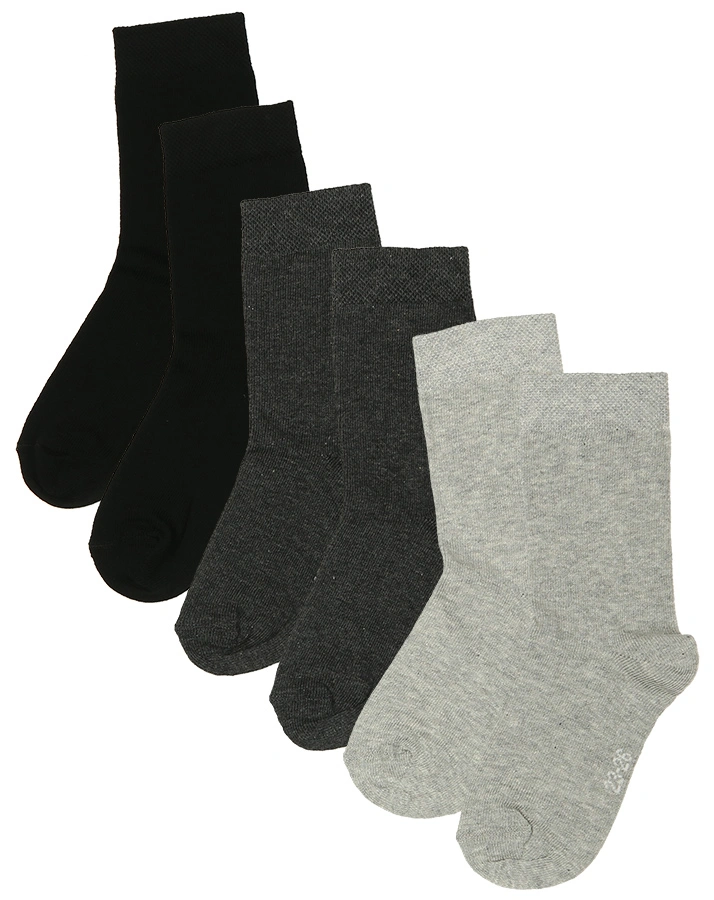Socken ESSENTIAL 6er-Pack in grau/anthrazit/schwarz