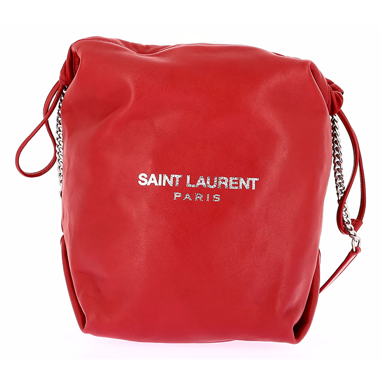 Saint Laurent Sac bandoulière Teddy en Cuir rouge - Très bon état - L.20 cm