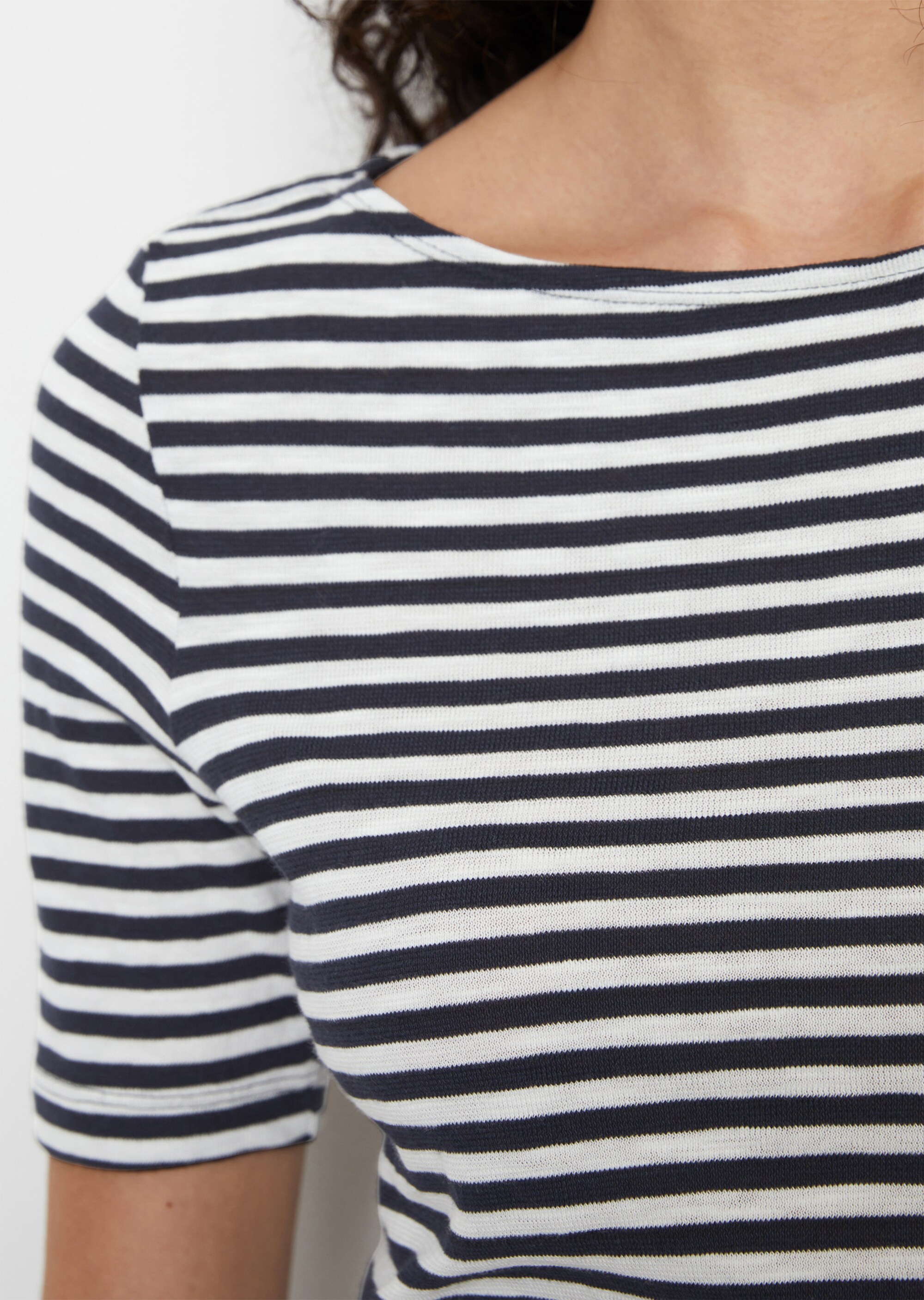 Gestreiftes T-Shirt slim aus Organic Cotton-Jersey