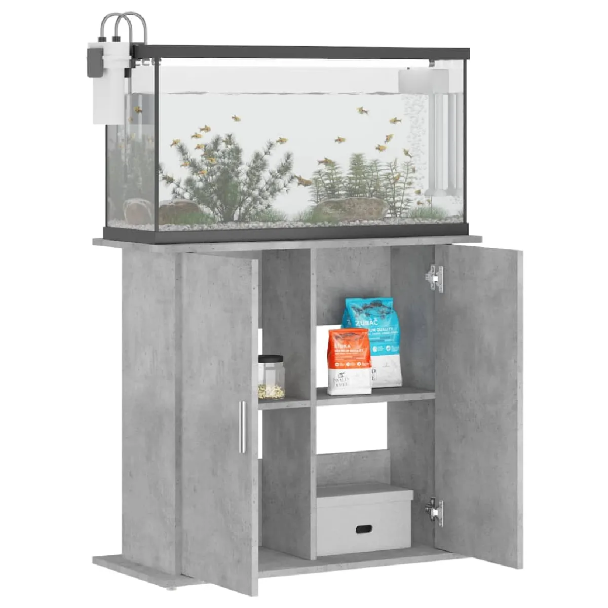 VIDAXL Support pour aquarium - Gris béton