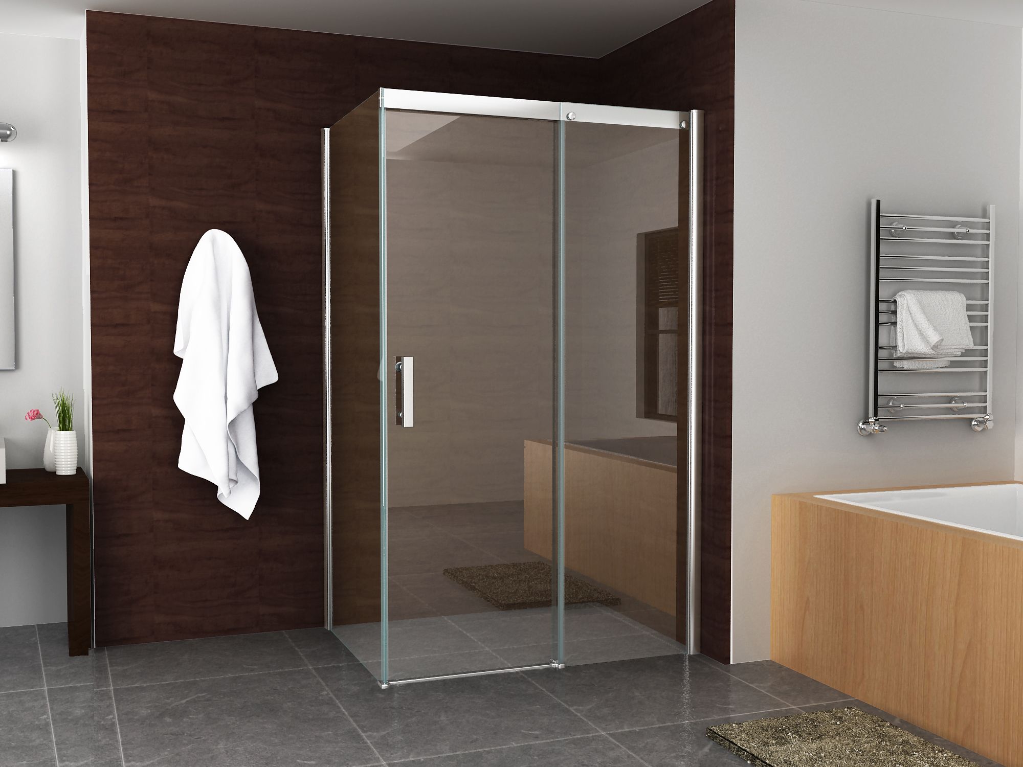 Mueller Softclose 2.0 douchecabine met schuifdeur 110x90cm Softclose