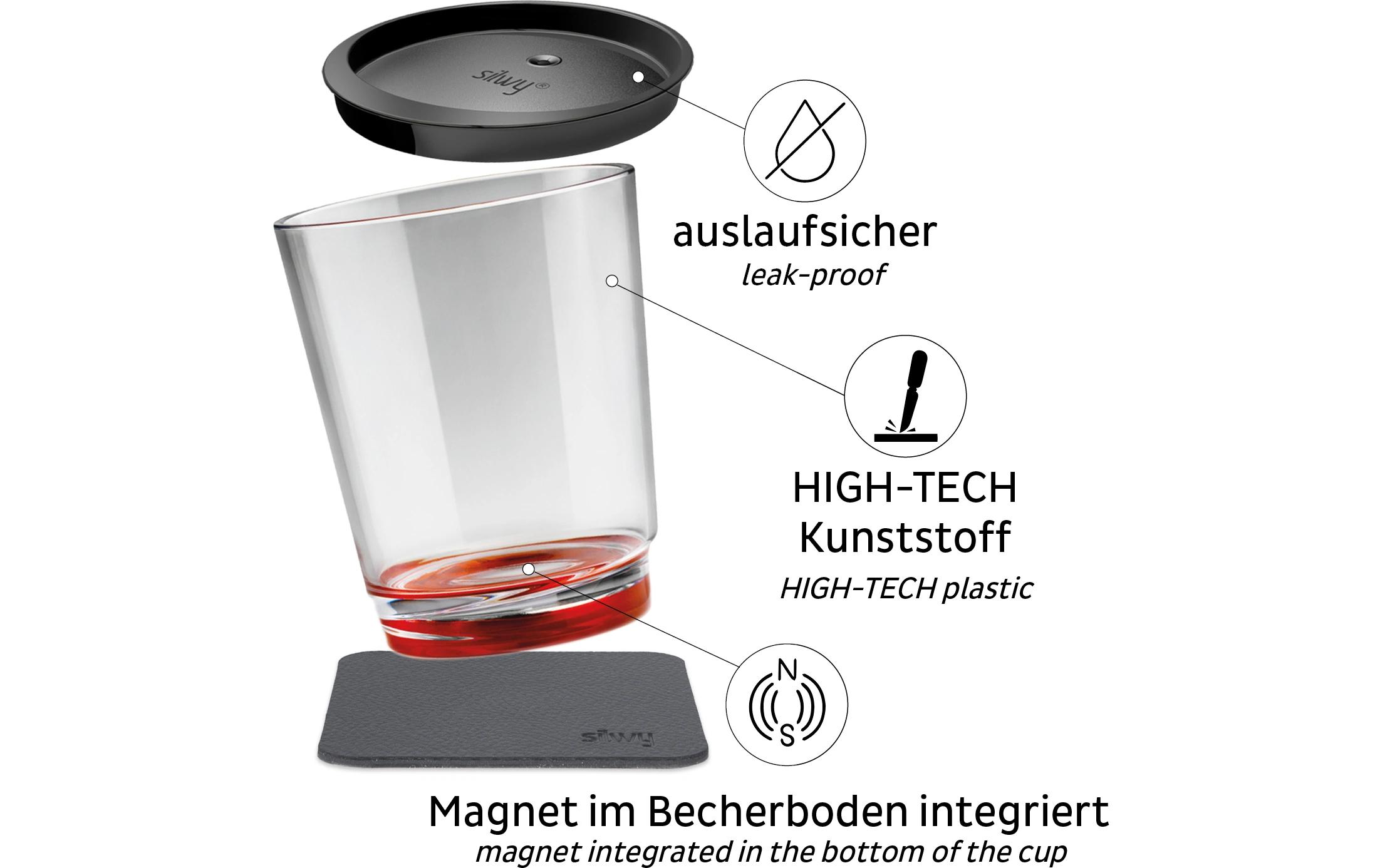 Magnet-Kunststoff-Trinkbecher Triple RotStandfeste, unzerbrechliche Becher