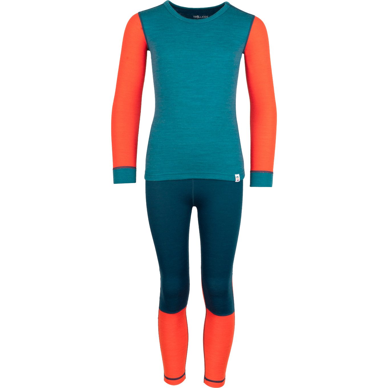 Trollkids Merino Baselayer Set Kinder dark marine