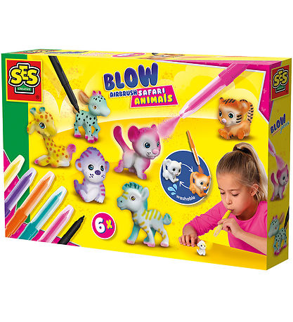 SES Creative Kreatives Spielset - Pustestifte - Safari