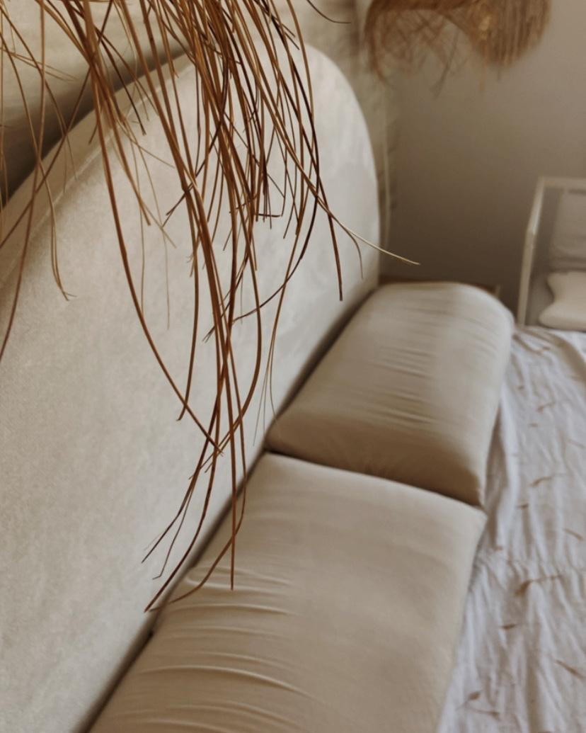 Bed Stof MILLAY 180 x 200 cm Gebroken wit