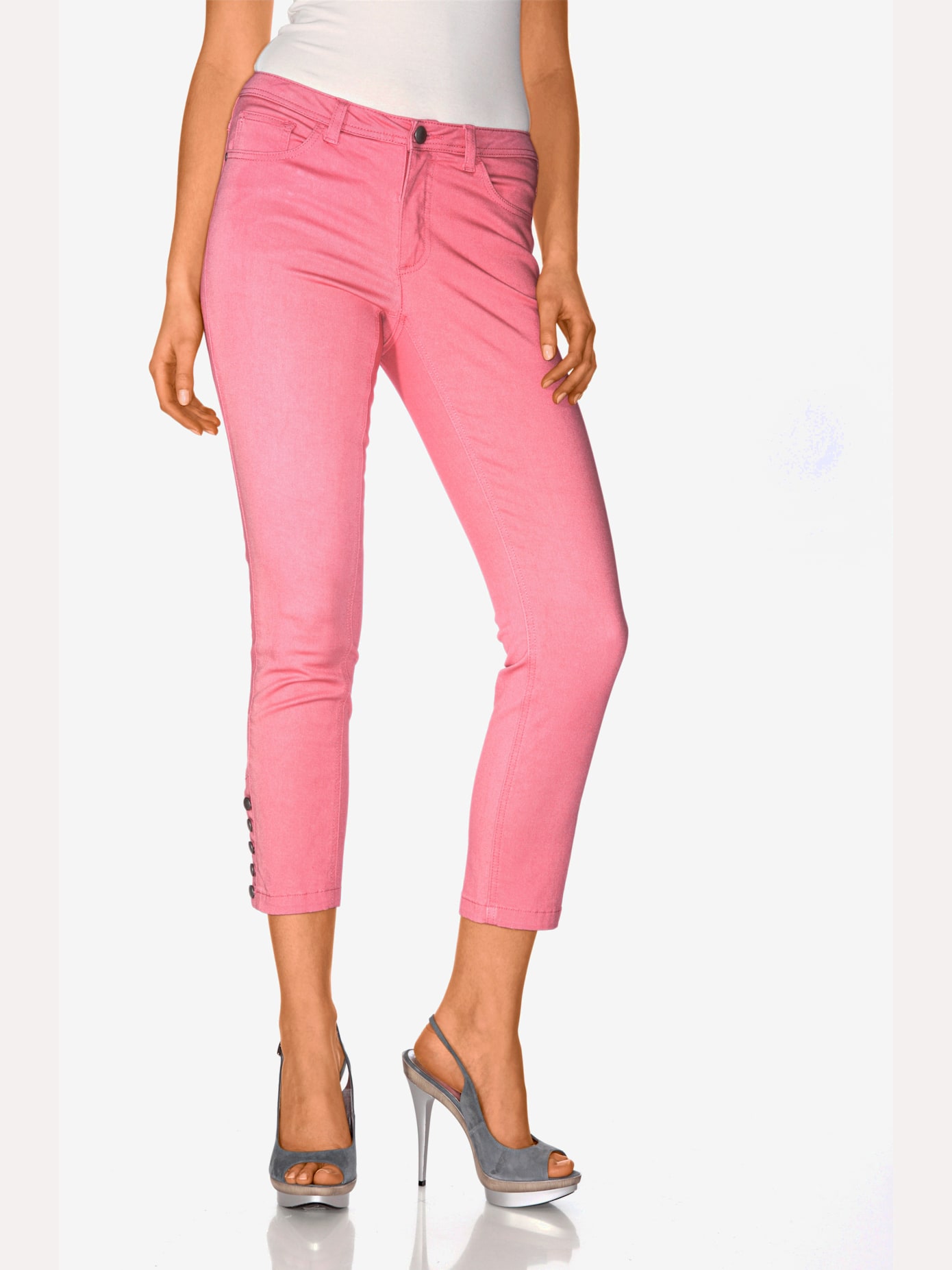 Pantalon effet ventre plat coupe skinny