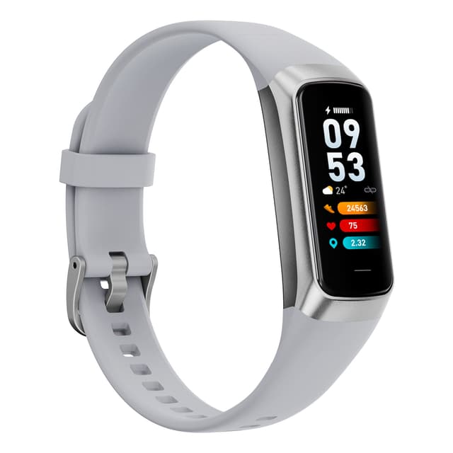 Smartwatch med puls- og blodtryksmåler Sølv