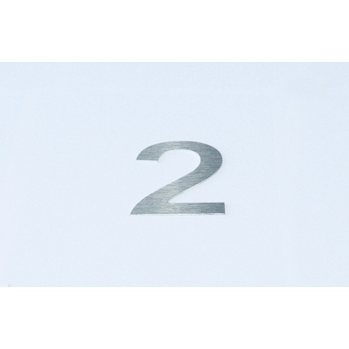 Chiffre relief en aluminium brossé chiffre - 0 - à - 9