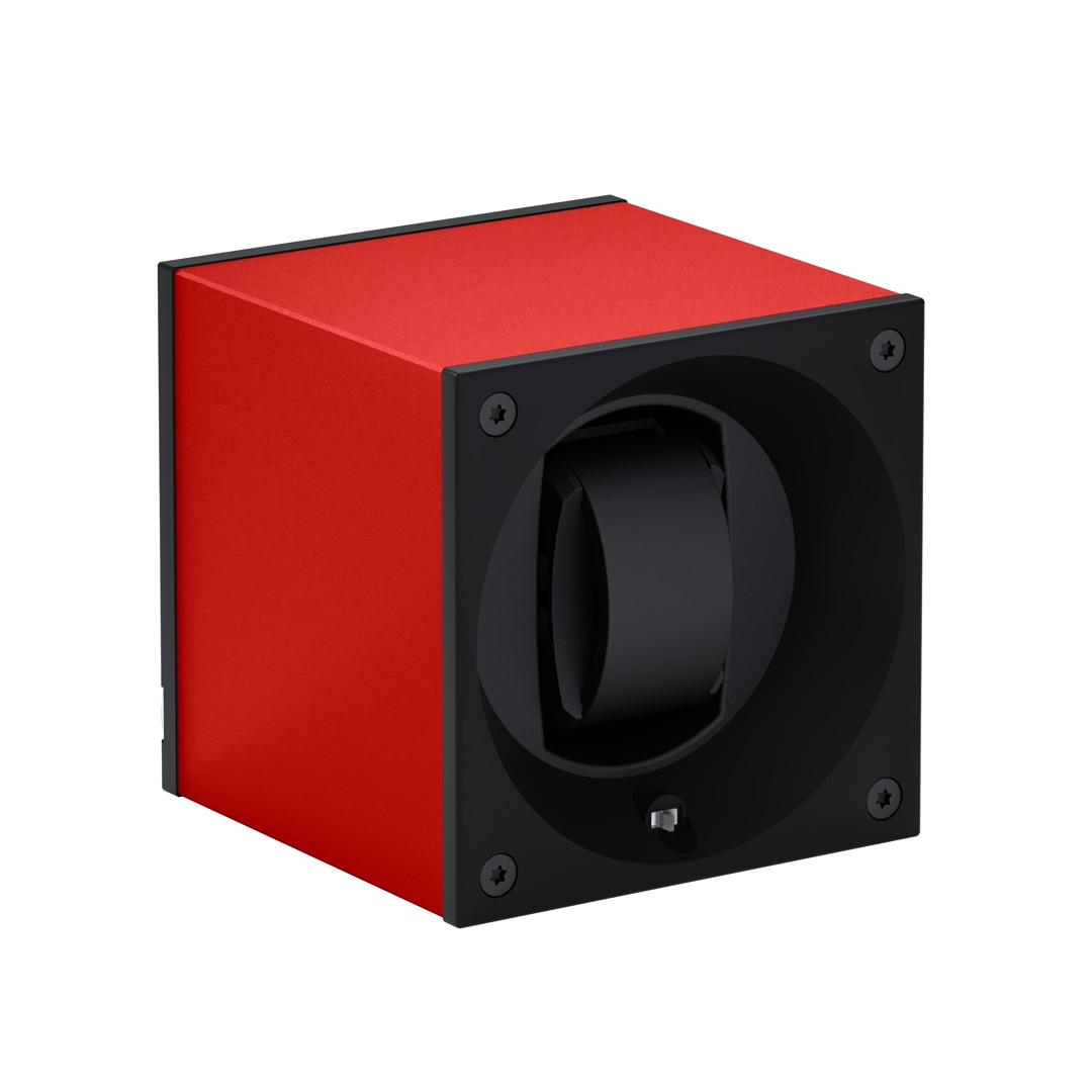 SwissKubik Masterbox Aluminium Rot - 1 Uhr