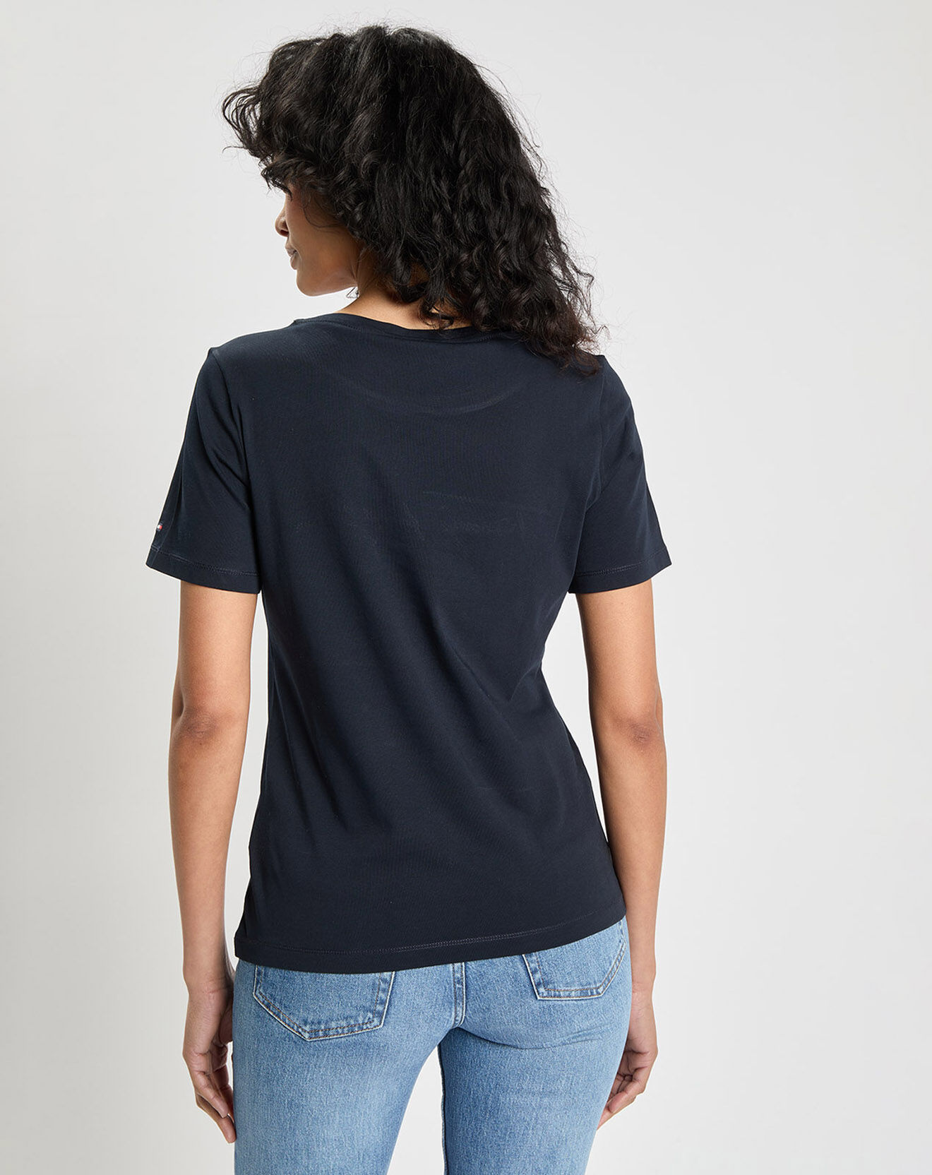 Tommy Hilfiger T-Shirt Signature Strass bleu marine