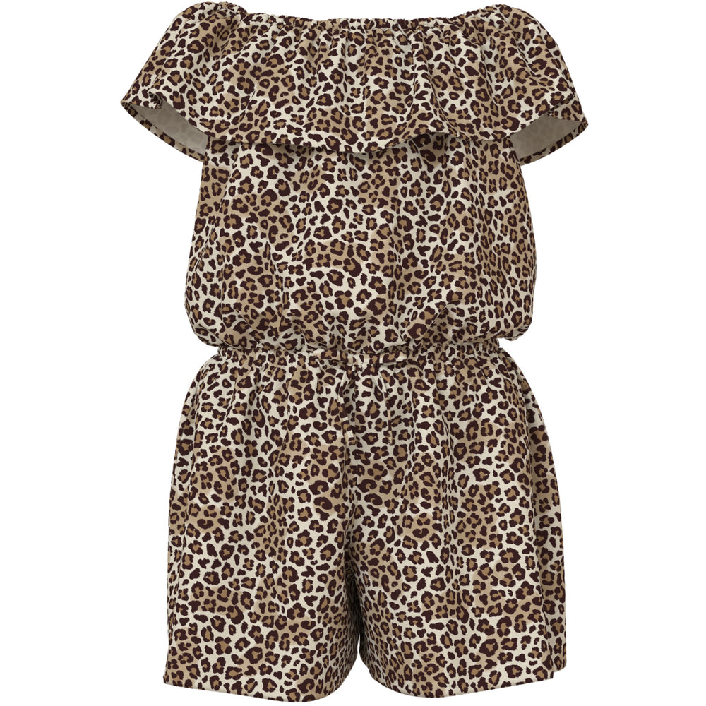 Køb Name It Turtledove Leopard Nkfvinaya Ss Playsuit Fffff Noos