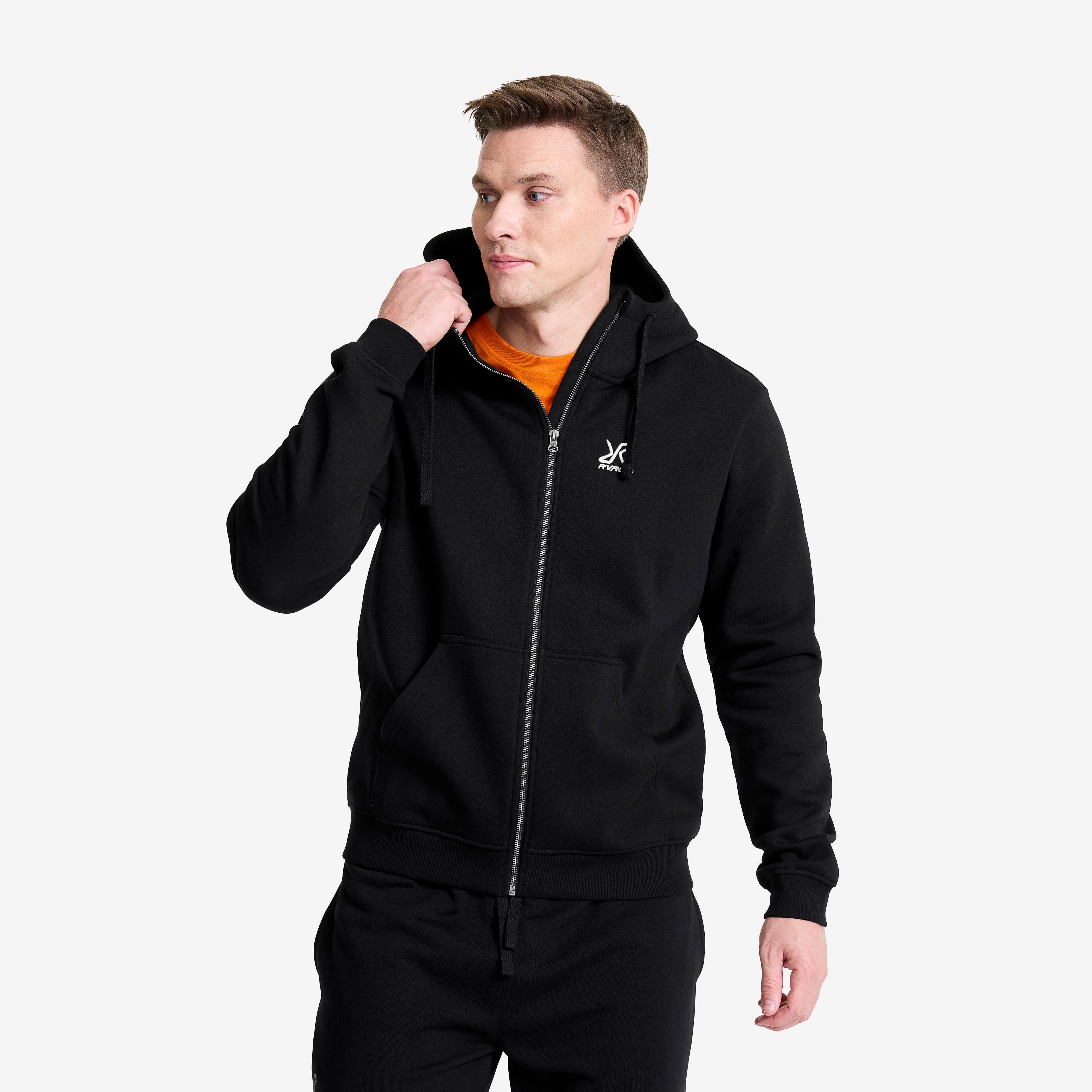 RVRC Full-zip Hoodie Herre Black