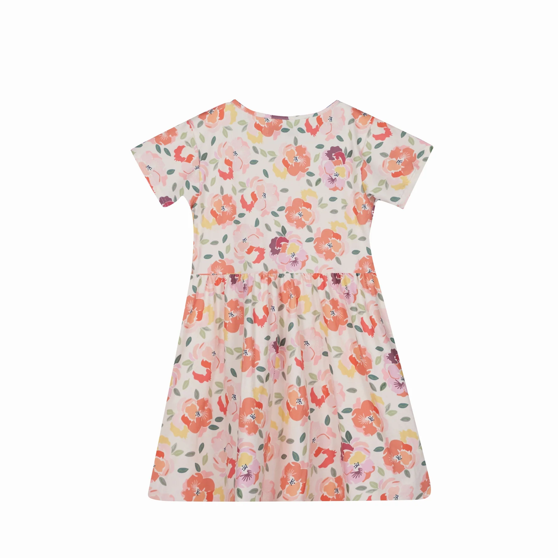 Liberte Ami Alma-Ss-Babydoll-Dress (Kids) reamy peach flower