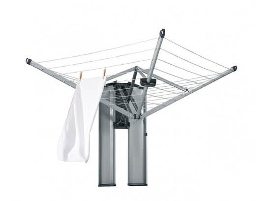 BRABANTIA - Séchoir à linge Séchoir Wallfix 24m + Boîte - Metallic Grey