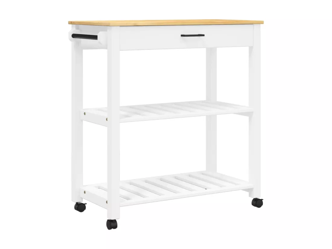 Chariot de cuisine MONZA 84x40x90 cm bois massif de pin