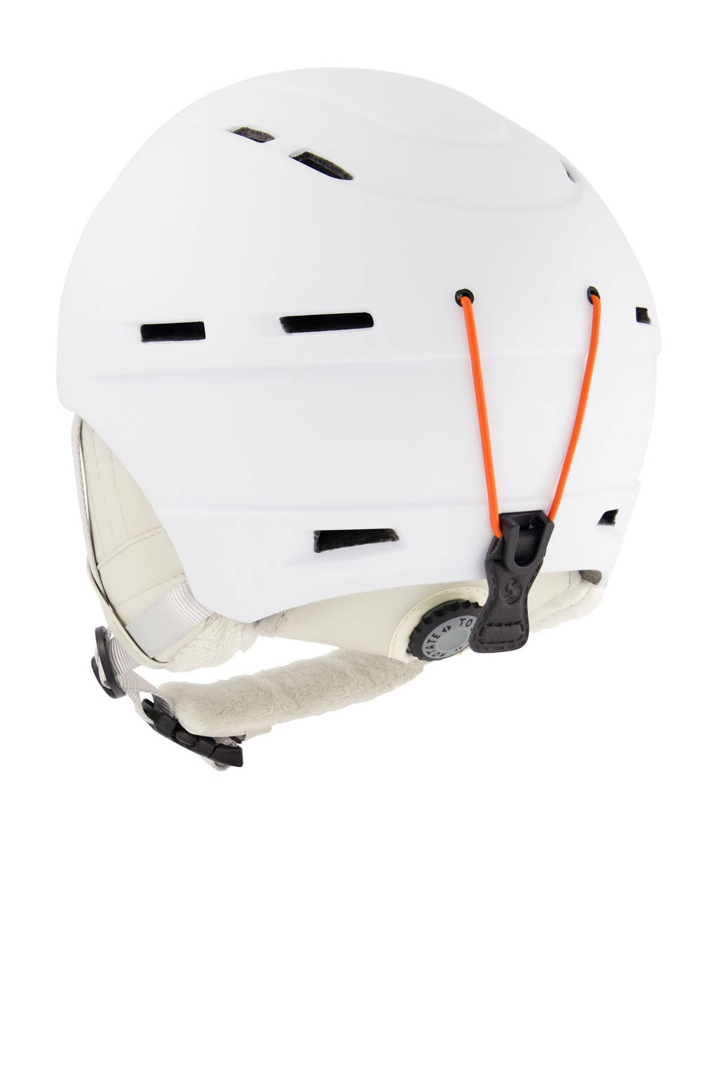 Junior skihelm Crest mat mat wit