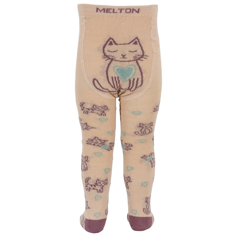 Køb MELTON Ivory Cream Cat love tights
