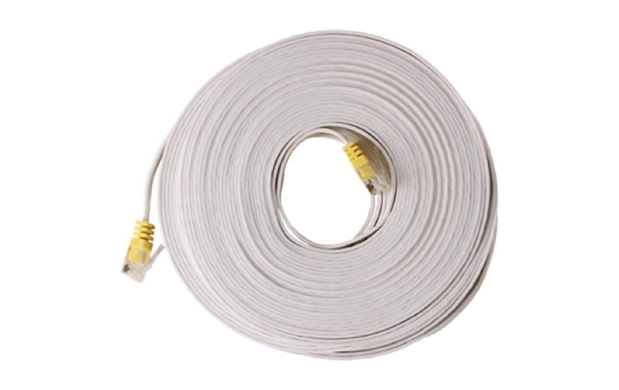 Patchkabel Cat 6A, UTP, 25 m, WeissEthernet-Kabel 10Gbps, 25m