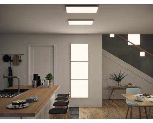 Frameloos LED-paneel, Zigbee dimbaar, 18,5 W, 1600 lm, 3000-6500 K, instelbaar wit, 59,5 x 29,5 cm, Velora wit