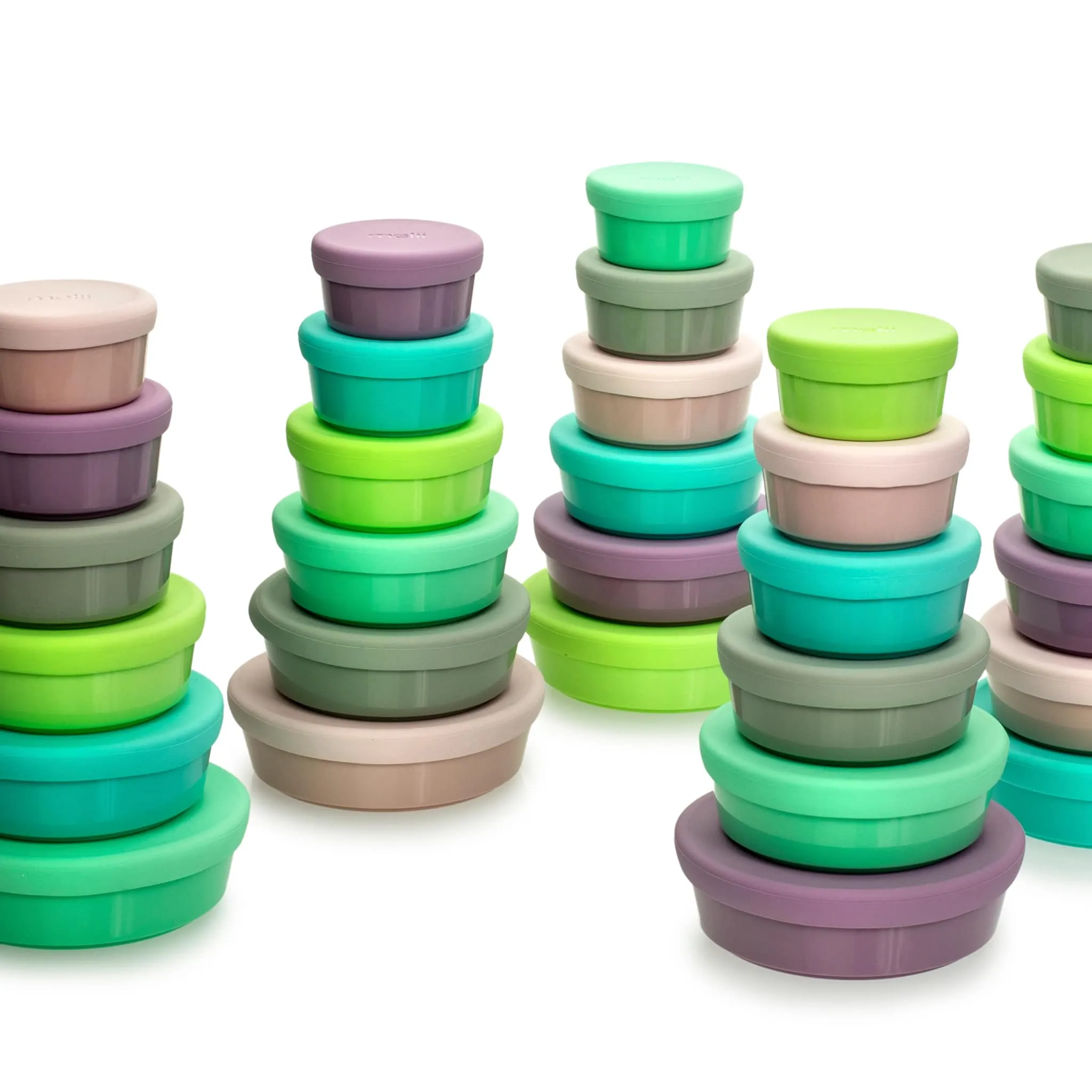 Melii Ensemble Bols et Couvercles en Silicone (6)