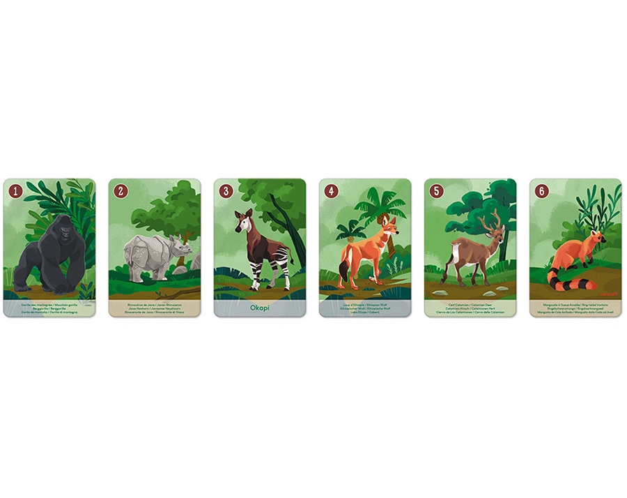Janod-WWF® Kombinationsspiel TIERGATTUNGEN 42-teilig