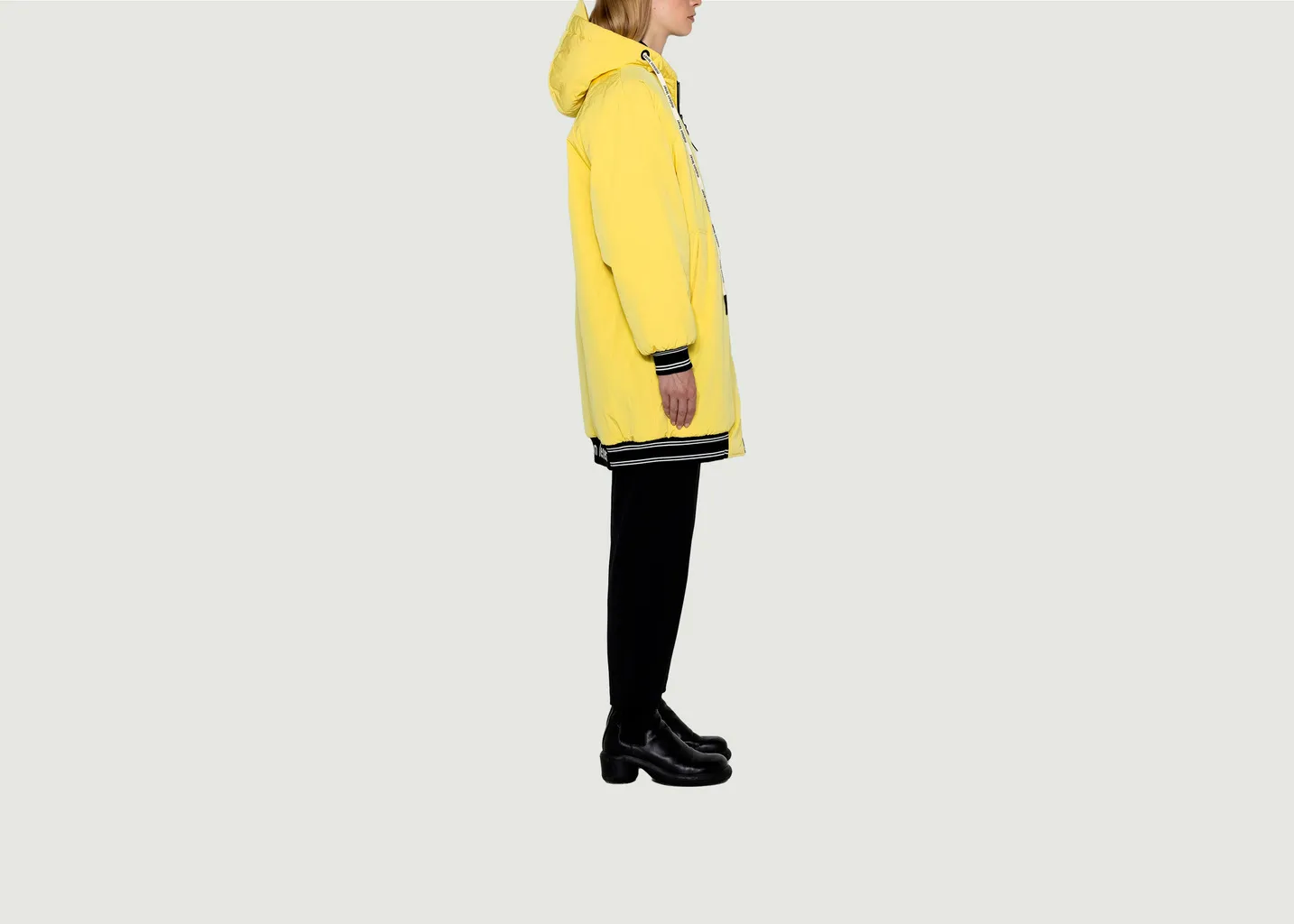 Parka mi-longue à capuche hybride Maison Lener