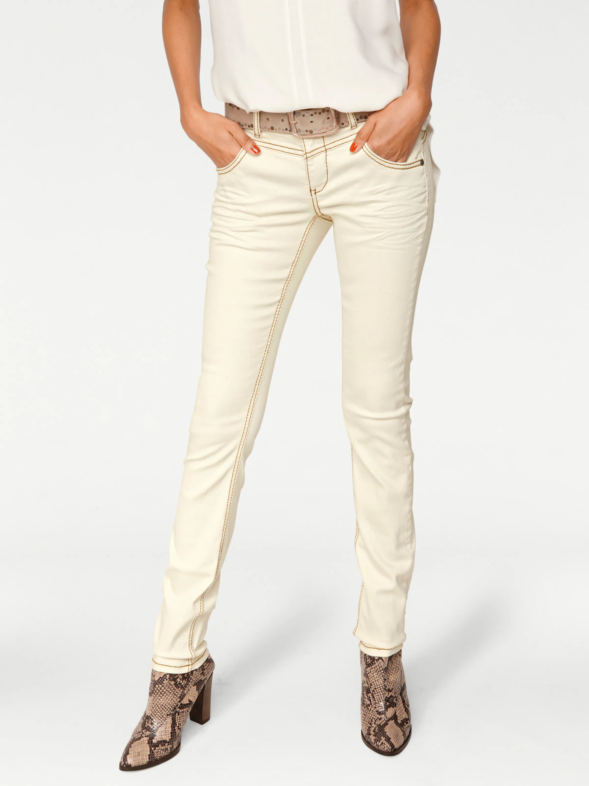 heine Skinny-Jeans in ecru